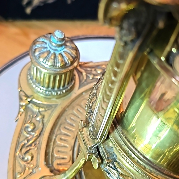 Antique French Brass Ink Well - Picture 10 of 10